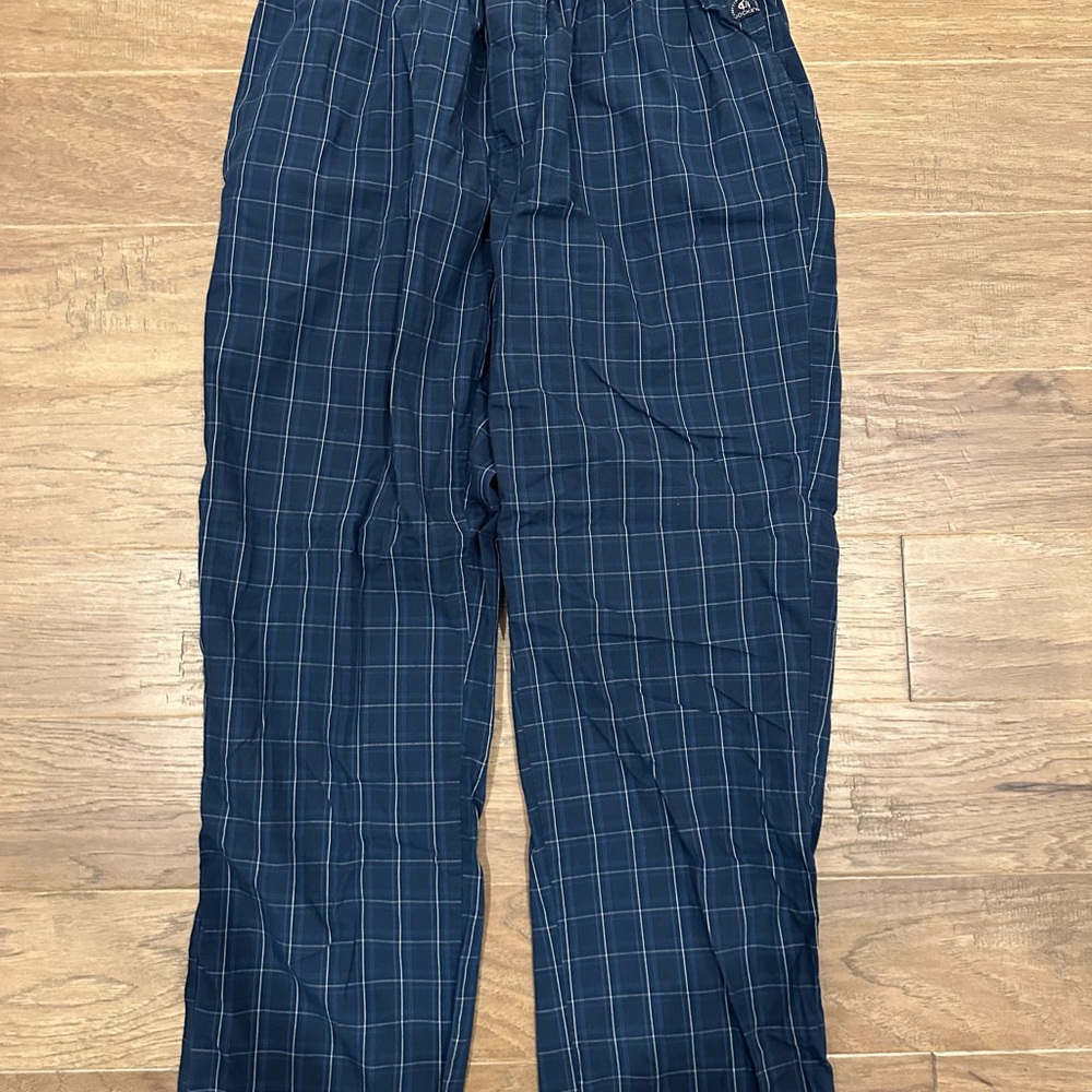 Jockey Men's Navy Plaid Chinos